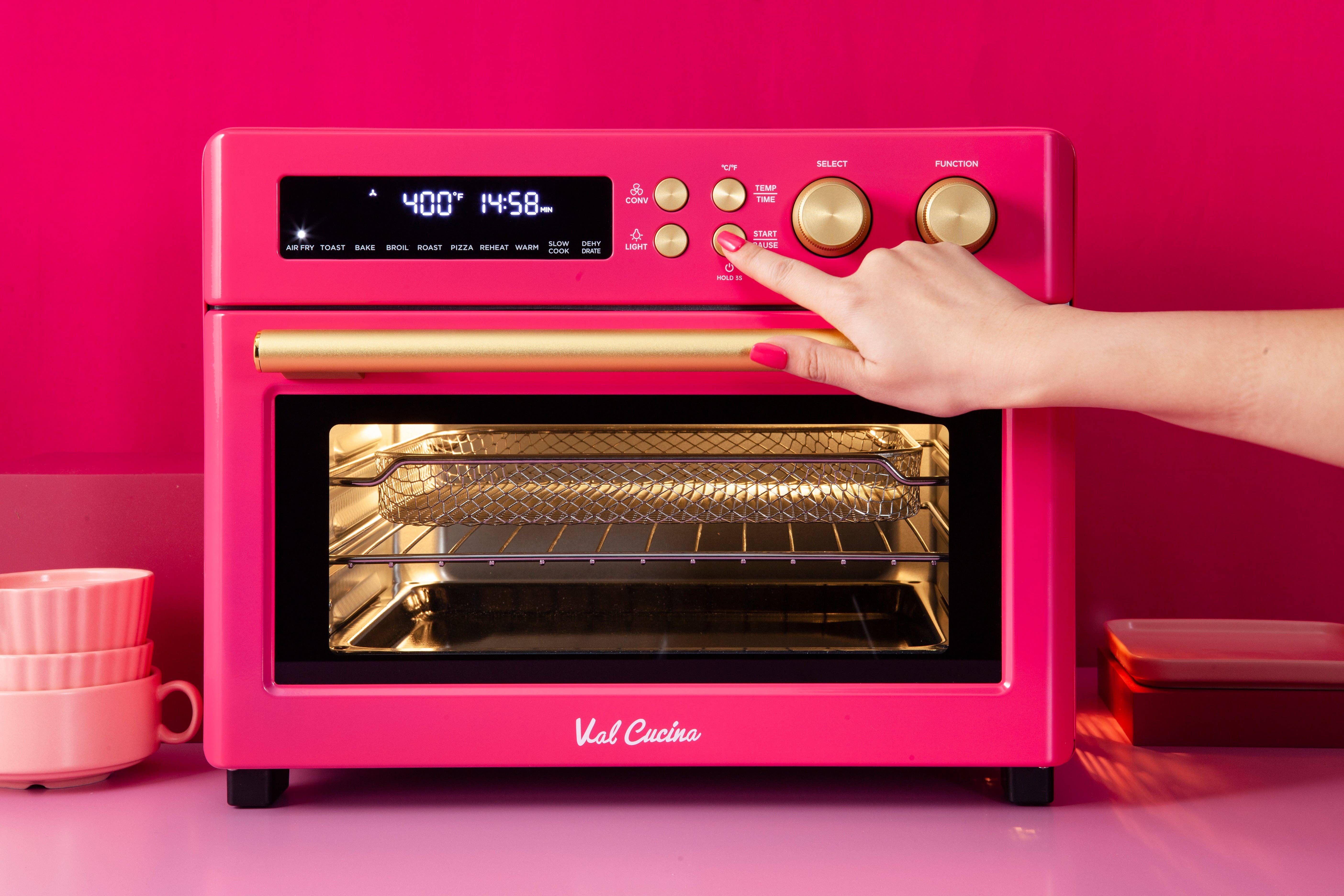 VAL CUCINA - Wholesale Kitchen Appliance - VAL CUCINA 10-in-1 Air Fryer Toaster Oven - Hot Pink7