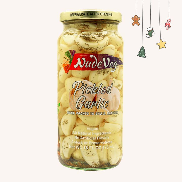 Ayurveg | NudeVeg Pickles - Wholesale Pickled Vegetables - Handcrafted Pickled Garlic | Spicy Dill | Artisanal Pickles