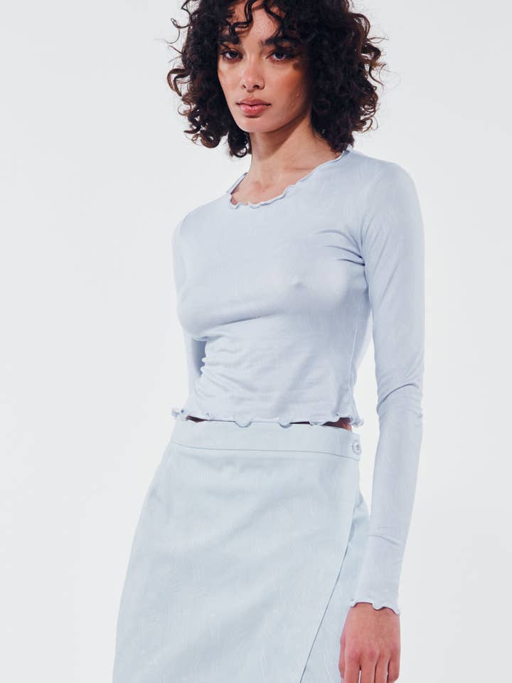 Sylvie Blue Spaghetti Top for wholesale by IKA Paris