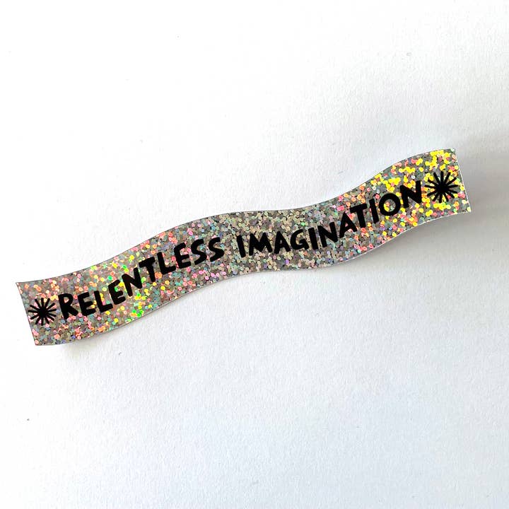 Katie Blanchard Art + Works - Wholesale Sticker - Relentless Imagination - Holographic Swirl Sticker