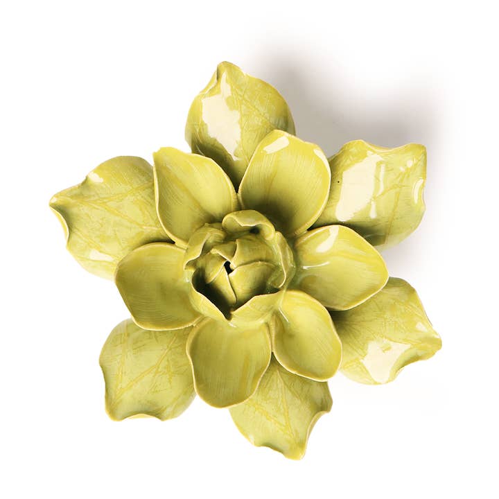 Ingelijste Decoratie: Keramische Bloemen in Prachtig Groen Akelei voor wholesale door Chive EU