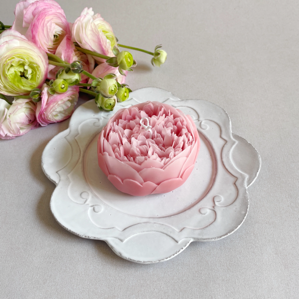 House of Shokunin - Wholesale Novelty Candle - Cake Topper, Home Decorative Candle, Party Candle, Handcrafted Scented Candle, Peony Flower Candle, Floral Gift Candle, Pink Flower Candle2