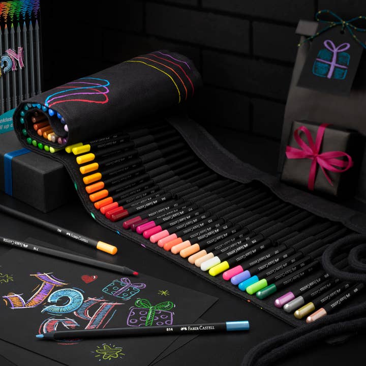 Faber-Castell / Creativity for Kids - Wholesale Colored Pencil - Super Soft Black Edition Colored Pencils, 72 Ct. Roll