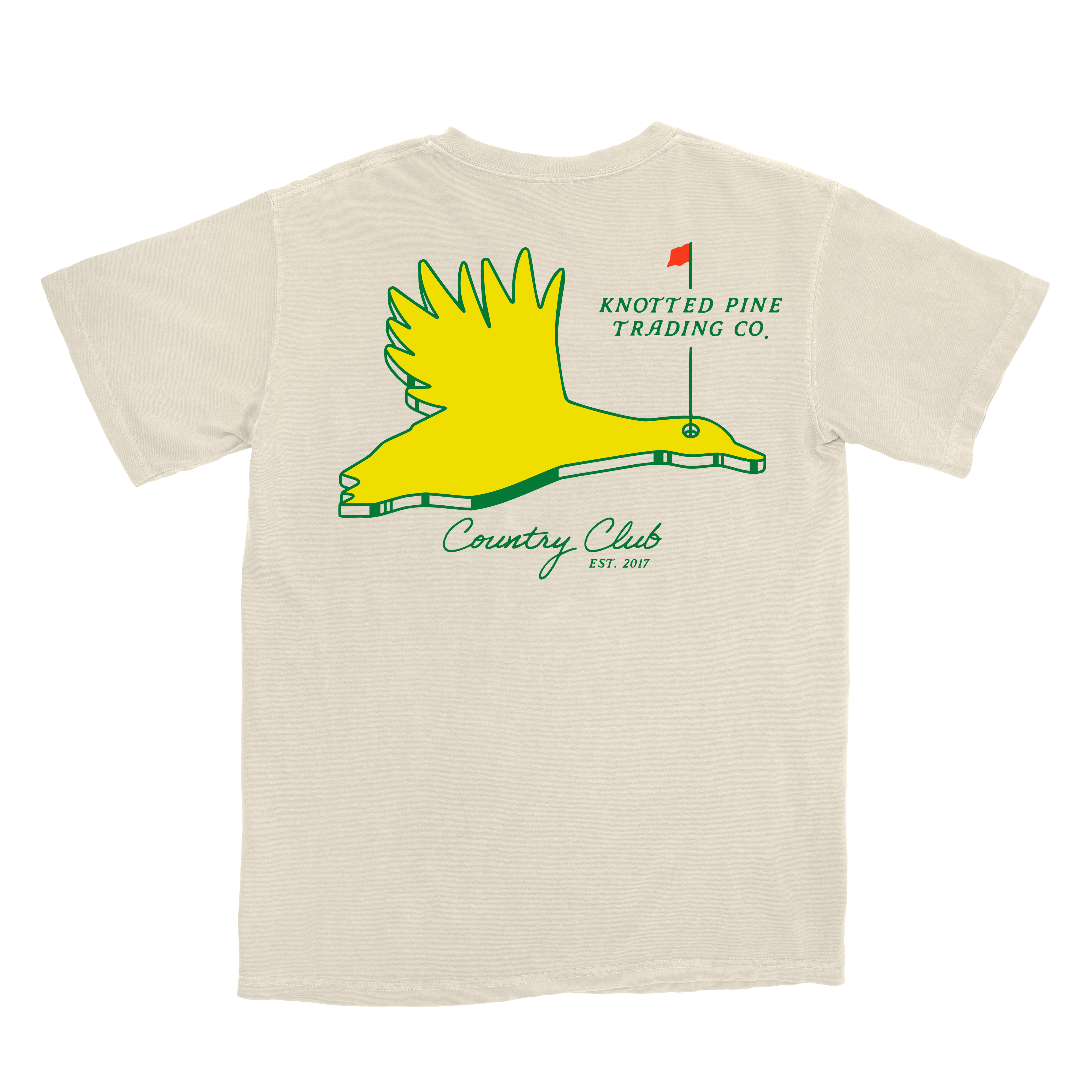 Knotted Pine Trading Co. - Wholesale Screen Printed T-Shirt - Unisex - Country Club Logo - Limited Edition0