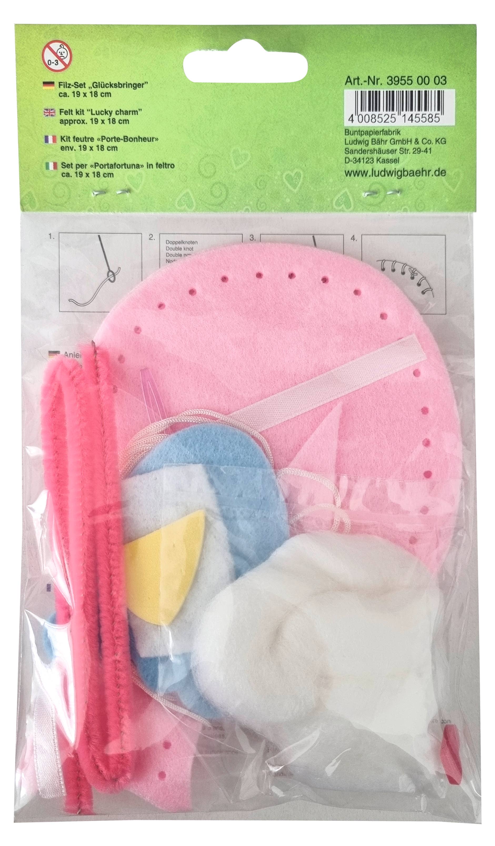 URSUS® / Buntpapierfabrik Ludwig Bähr GmbH & Co. KG - Wholesale DIY Craft Kit - Kids - Felt Set "Lucky Charm Bird"1