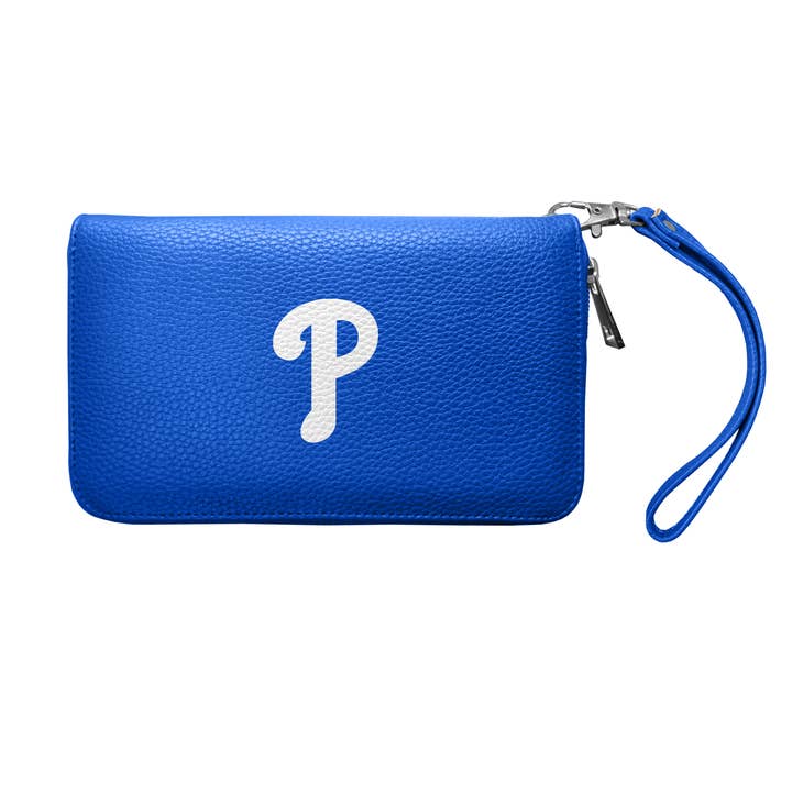 Portefeuille de rangement zippé MLB Philadelphia Phillies Pebble pour la vente par Little Earth Productions