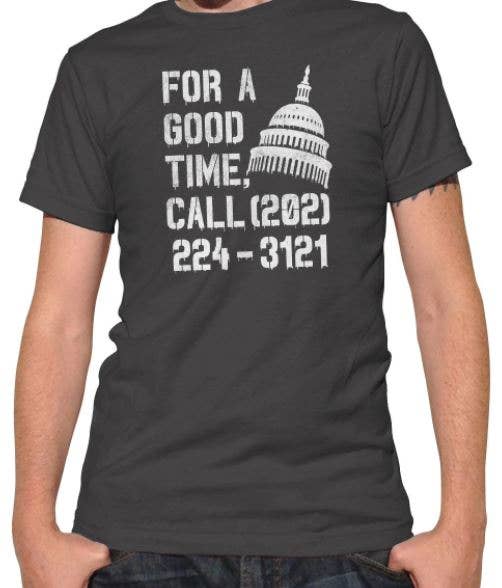 Boredwalk - Wholesale Screen Printed T-Shirt - Men's - Men's For A Good Time Call Congress T-Shirt3