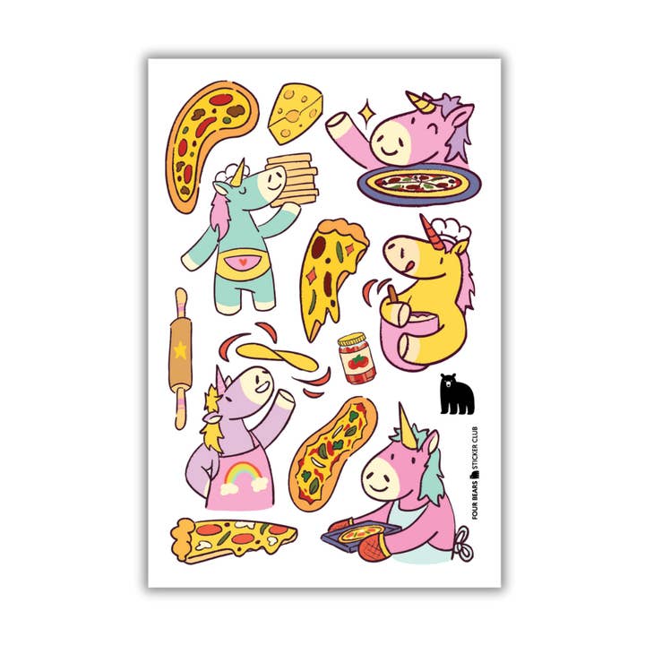 Regenboog Pizza Co. voor wholesale door Four Bears Sticker Club