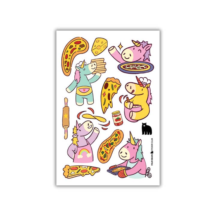 Rainbow Pizza Co. pour la vente par Four Bears Sticker Club