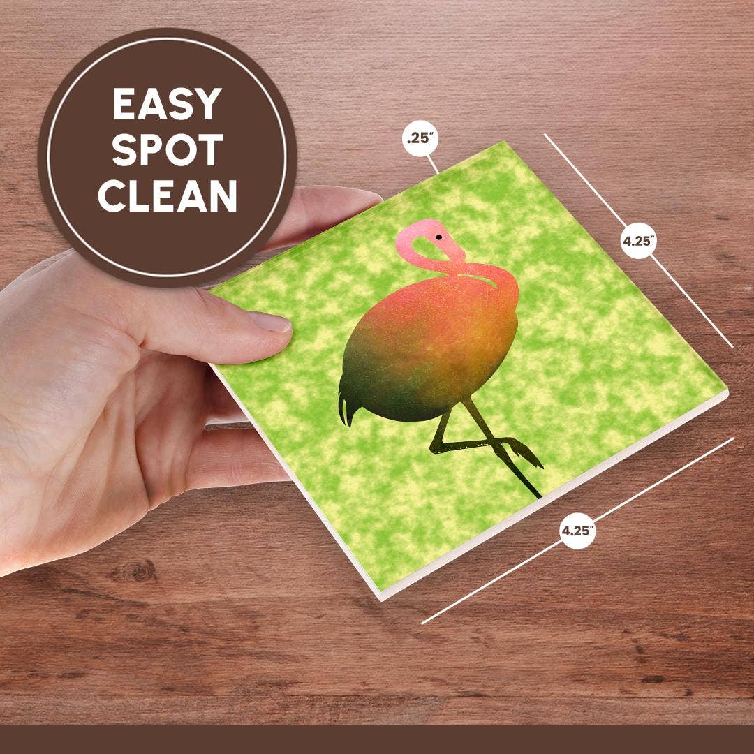 3dRose - Vendita all'ingrosso Sottobicchiere - 3dRose, FLAMANGO - Design Divertente di Fenicottero, Sottobicchiere6