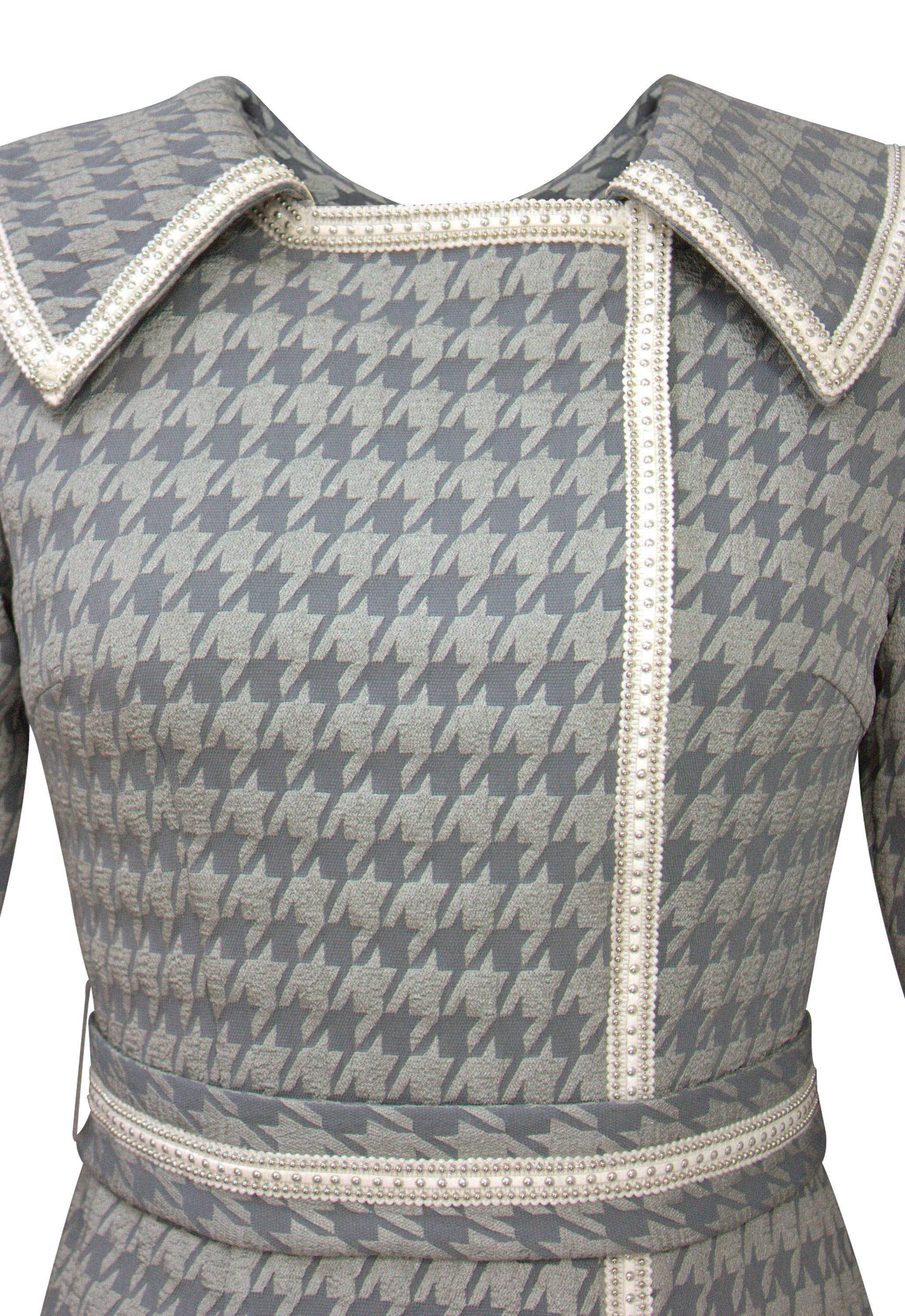 CHIC STAR - Wholesale Jurk - Dames - Chique jurk met jacquardversiering en sterren in blauw 0628245