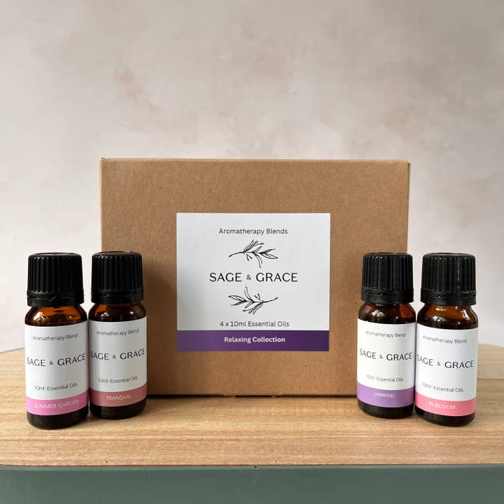 The Relaxing Essential Oil Collection for wholesale by Sage & Grace