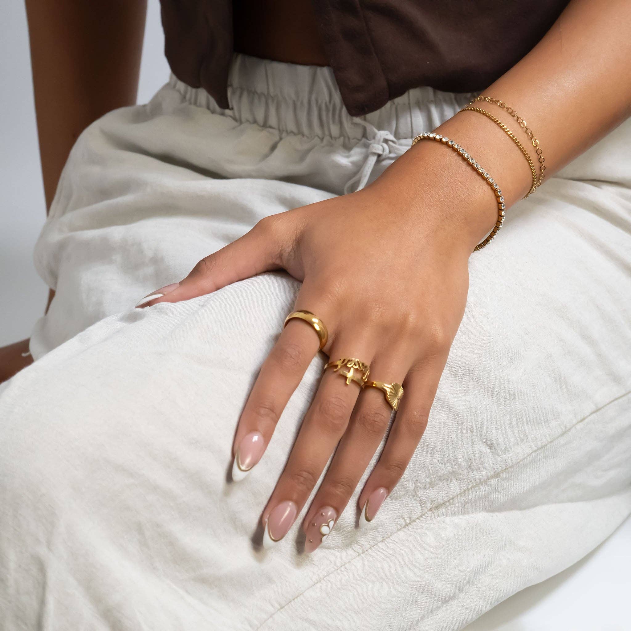 WJW - Wholesale Tennis Bracelet - 18K Gold PVD CZ Stone Tennis Bracelet3