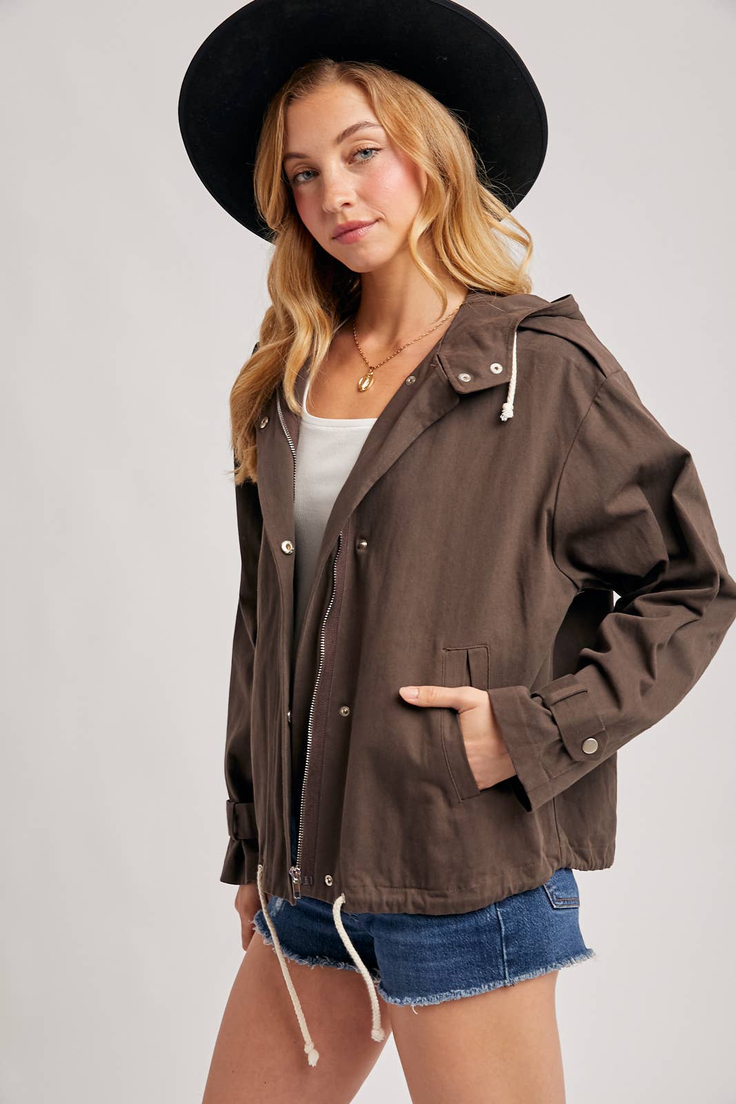 Bluivy – wholesale Jacket – Women's – DRAWSTRING HOODED JACKET4