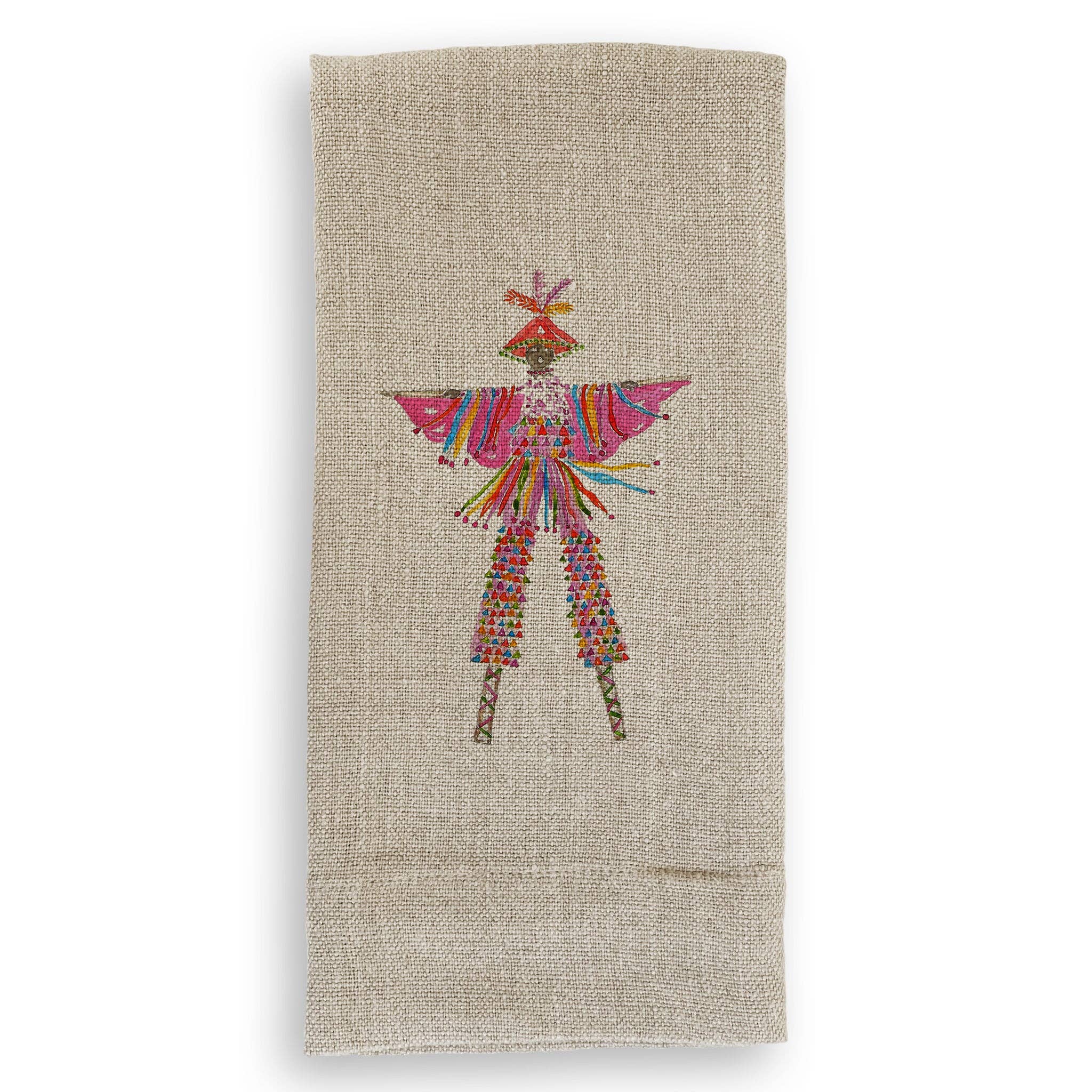 French Graffiti – Großhandel Geschirrtücher – Rosafarbener Moko Jumbie1