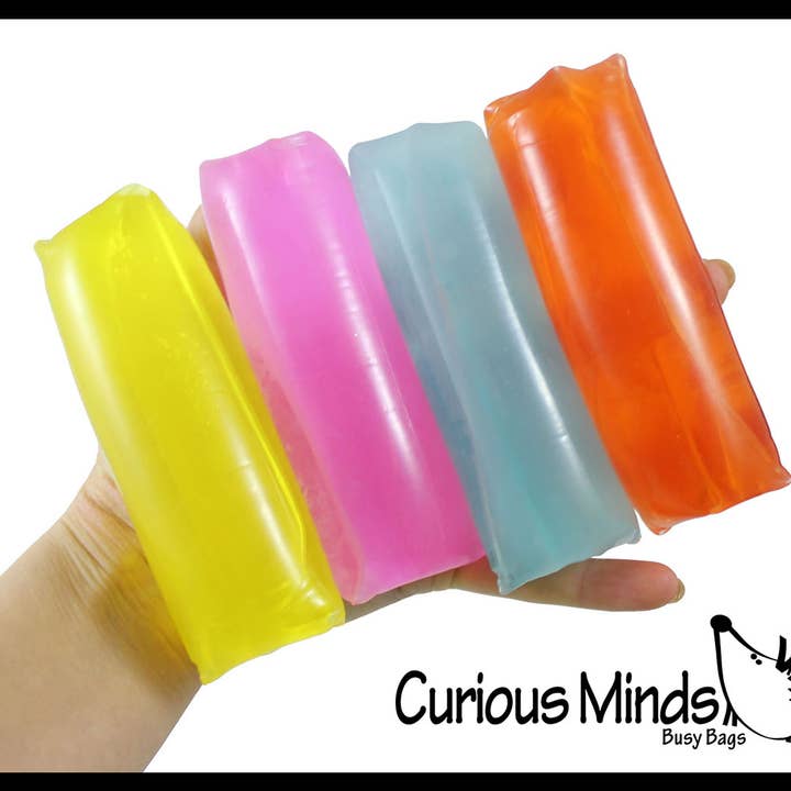 1 GLOW Neon Water Filled Tube Snake Stress Toy - Squishy Wi for wholesale by Curious Minds Toys