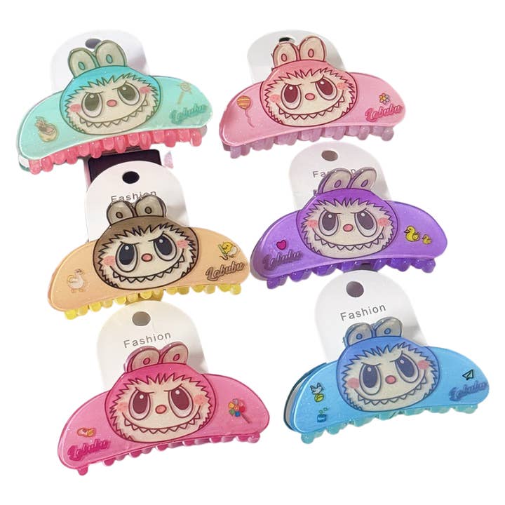 Colorful Dopamine Cartoon Hair Claw – Cute Printed Kids Hair for wholesale by Auraquise