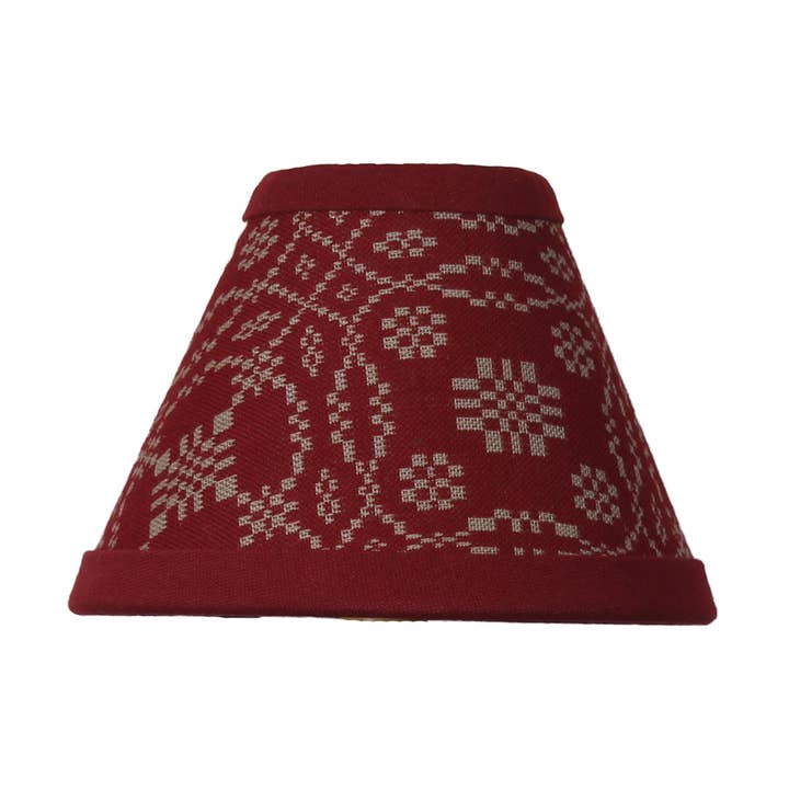 Lover's Knot Barn Red 6" shade for wholesale by Home Collections by Raghu