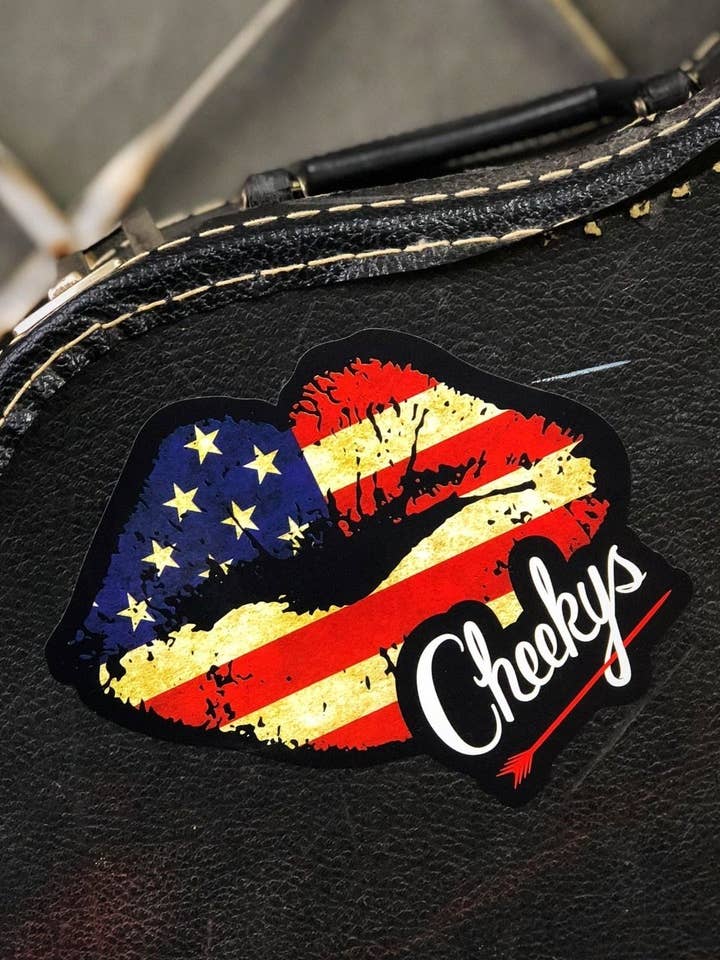 Country Kiss Decal with Black Background for wholesale by Cheekys Brand