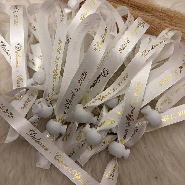 Custom Birthday Wristbands for wholesale by Add Ribbons Co.