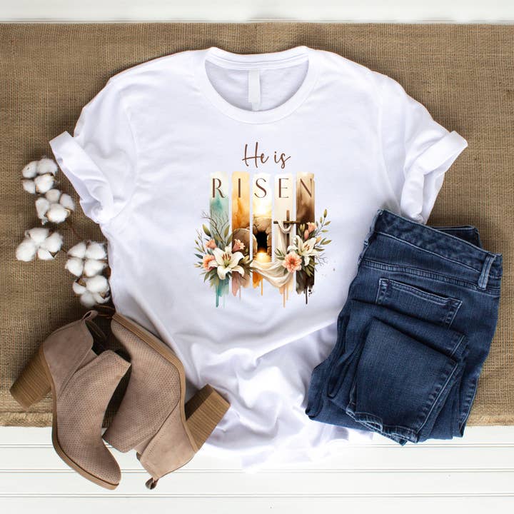 Han Er Opstandne Tee for engroshandel hos Sunflower Designs