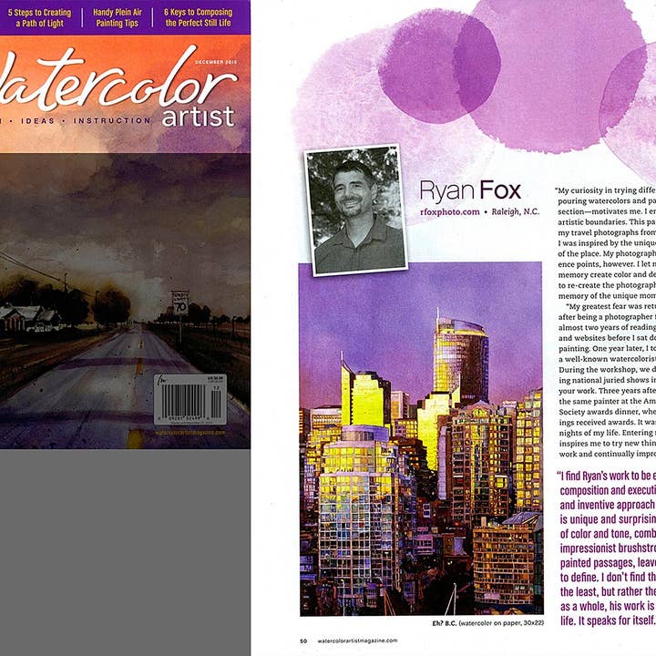 Ryan Fox Fine Art - Wholesale Art Print - Jamaican crane flying over water in Montego Bay. Watercolor painting crane art bird Jamaica Montego Bay ocean artwork crane colorful art (print)5