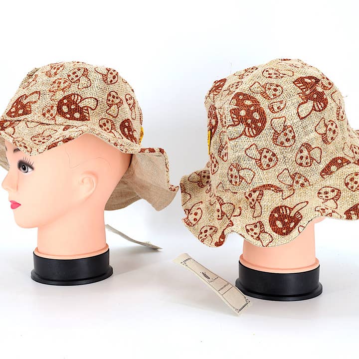 Himalaya Handmade - Wholesale Bucket Hat - Women's - 100% Hemp Hippie Handmade Mushroom Print Bohemian Hat4