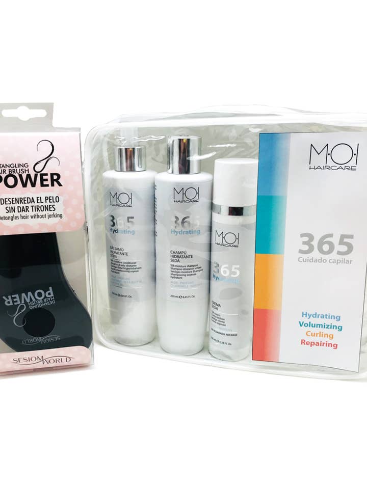 365 HYDRATING complete hair treatment with toiletry bag for wholesale by sesioMWorld - M·O·I Professional
