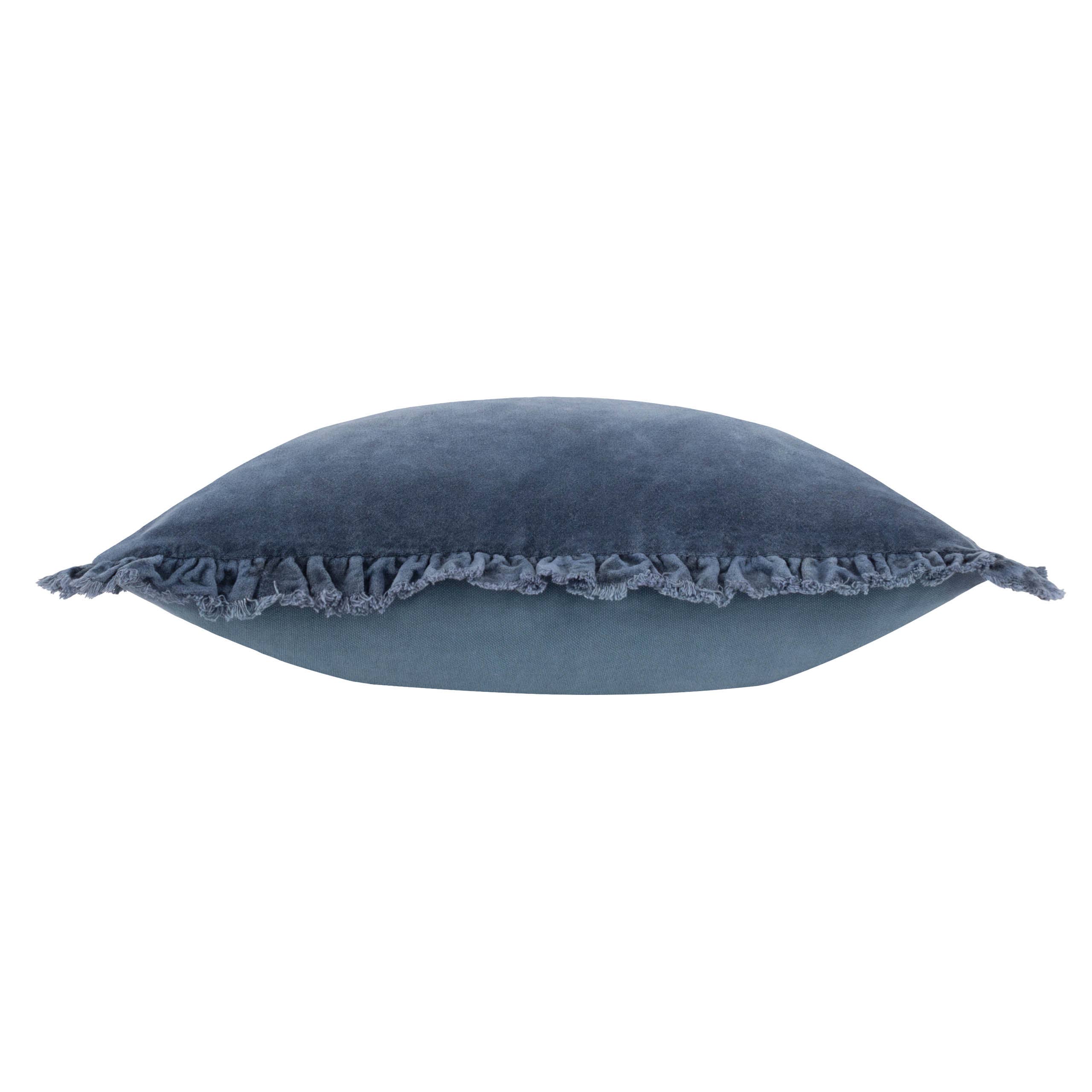 Bertie Washed Cotton Velvet Cushion Ink for wholesale on Faire3