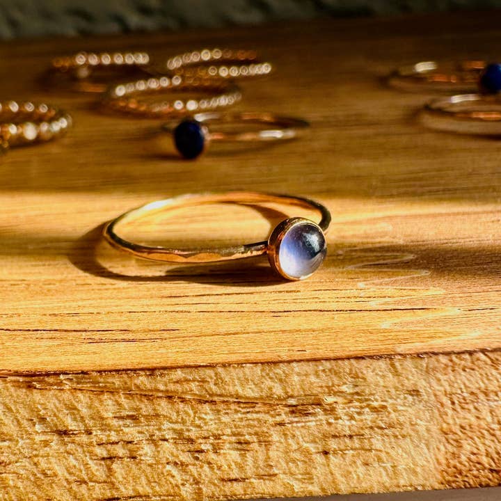 Notions of Lovely - Wholesale Multi-Stone Ring - Skinny Mini Jeweled Stacker Rings - 14k Gold Fill4