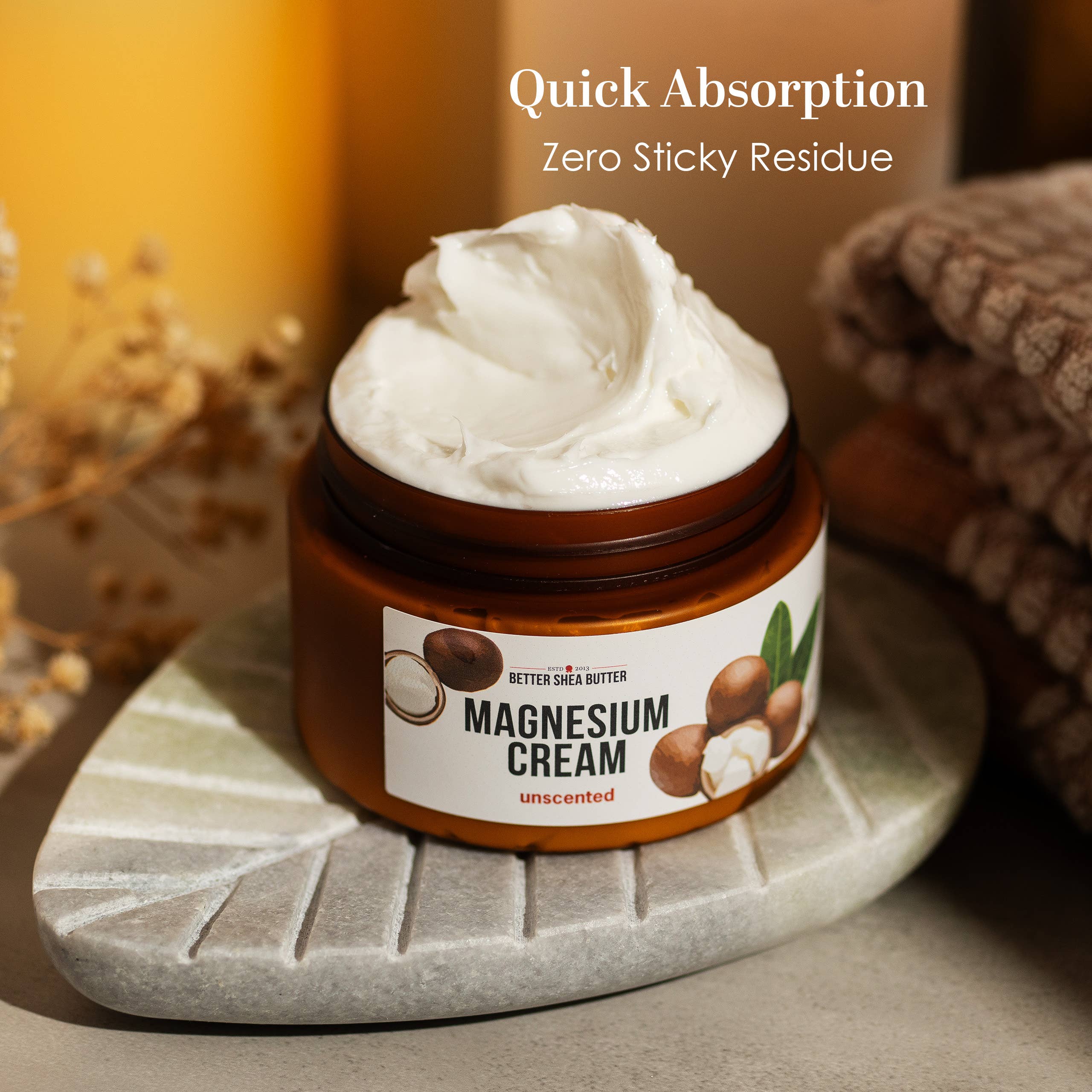 Better Shea Butter - Wholesale Body Cream/Lotion - Magnesium Cream (Unscented) for Sleep and Relaxation2