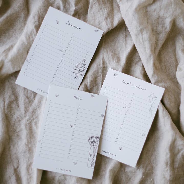 Eulenschnitt - Wholesale Calendar - Birthday desk calendar (VE = 10 pieces)3