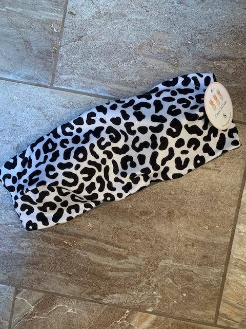 White Cheetah Bandeau Bikini Set for wholesale on Faire2