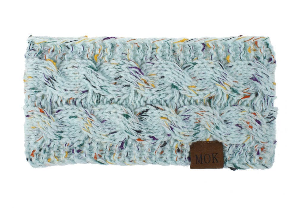 MKS America - Wholesale Fashion Headband - Women's - Plain Cable Knit Head Wrap Thermal fleece lined headband4