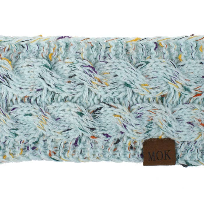 MKS America - Wholesale Fashion Headband - Women's - Plain Cable Knit Head Wrap Thermal fleece lined headband4
