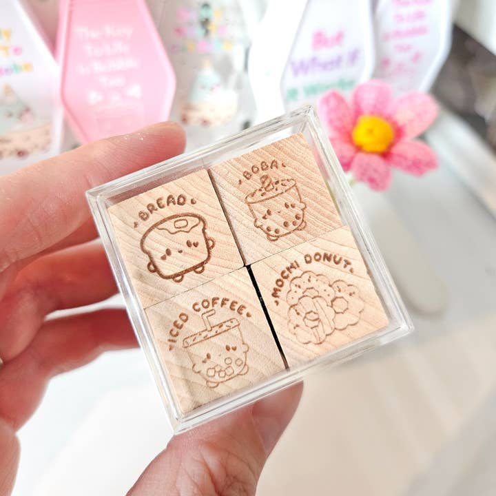 Paper and Sprinkles - Wholesale Stationery/Notecard Set - Cute Cafe Mini Stamp Set2