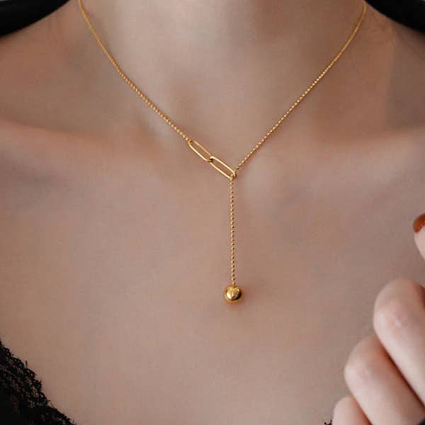 GOLD Simple Normcore Solid Color Necklaces Accessories for wholesale on Faire