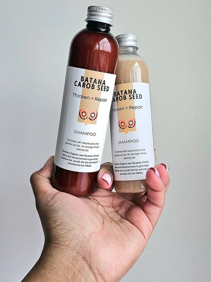 Shampooing Épaississant pour la Croissance des Cheveux Batana & Biotine Sans Sulfate pour la vente par Kemistry Organics