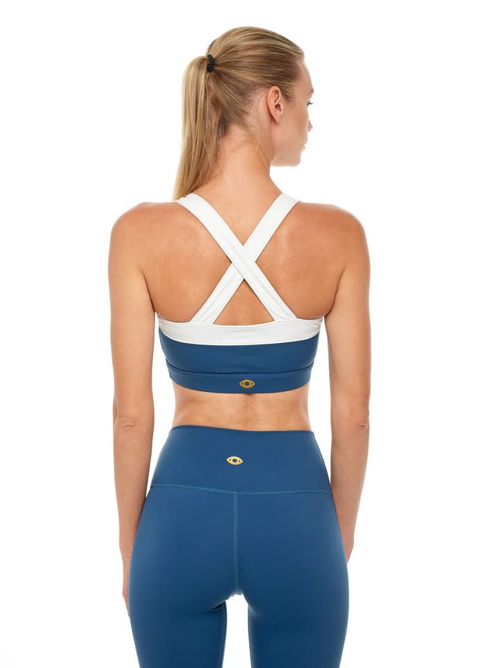 Lerin - Wholesale Athletic Top - Women's - Brooklyn Top - Navy/Ice1