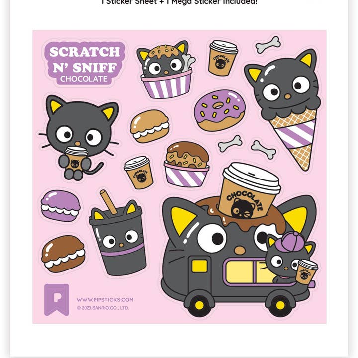 Chococat Chokladvagn Scratch 'n Sniff (2 st) för wholesale av Pipsticks