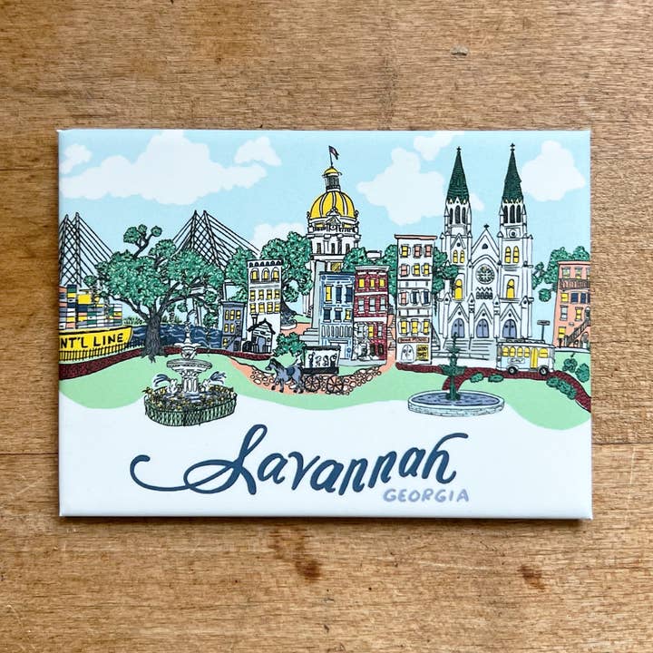 Imán de Nevera con el Horizonte de Savannah para venta al por mayor de L. R. Fern