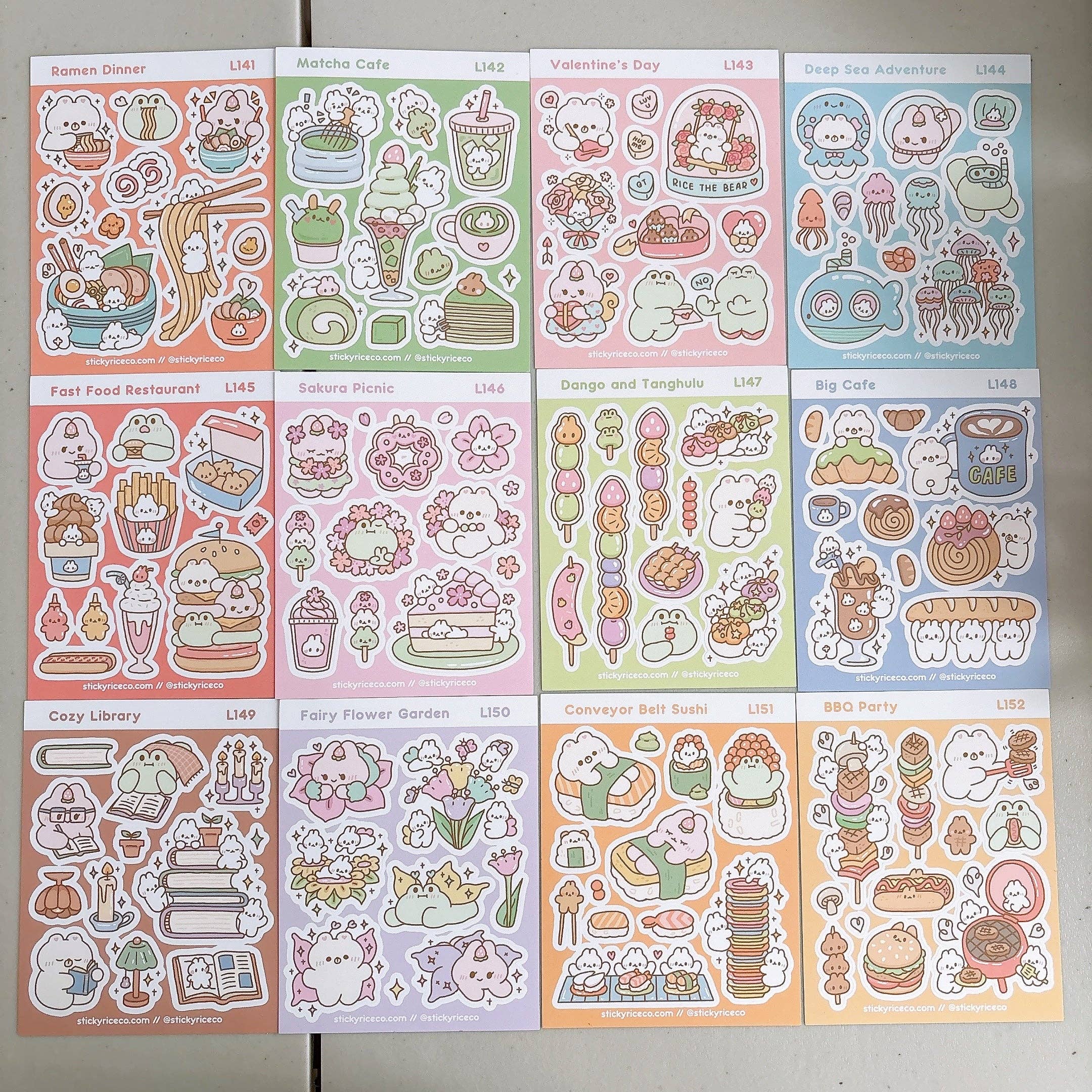 StickyRiceCo - Vente Autocollant - Feuilles d'autocollants mats pour le printemps 202417