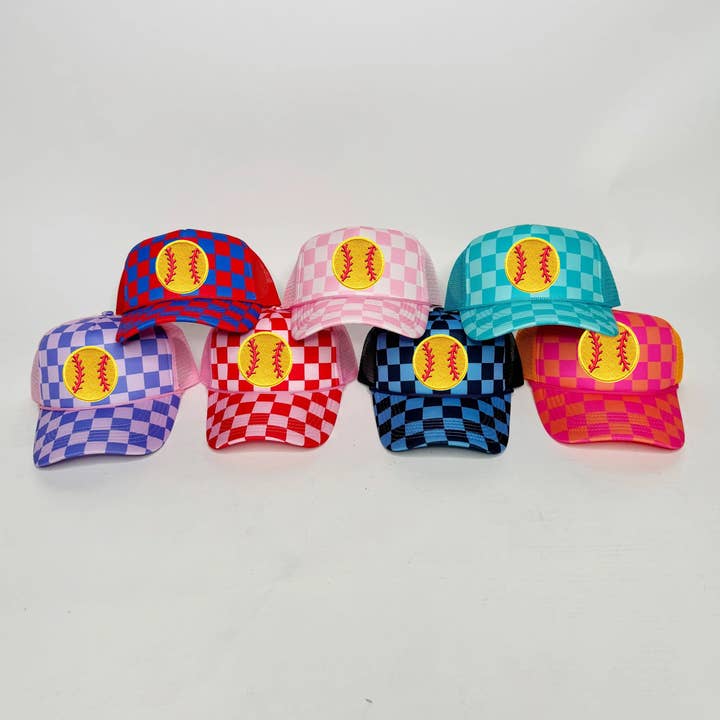 Poppy & Pine - Wholesale Trucker Hat - Women's - Softball Patch Trucker Hat