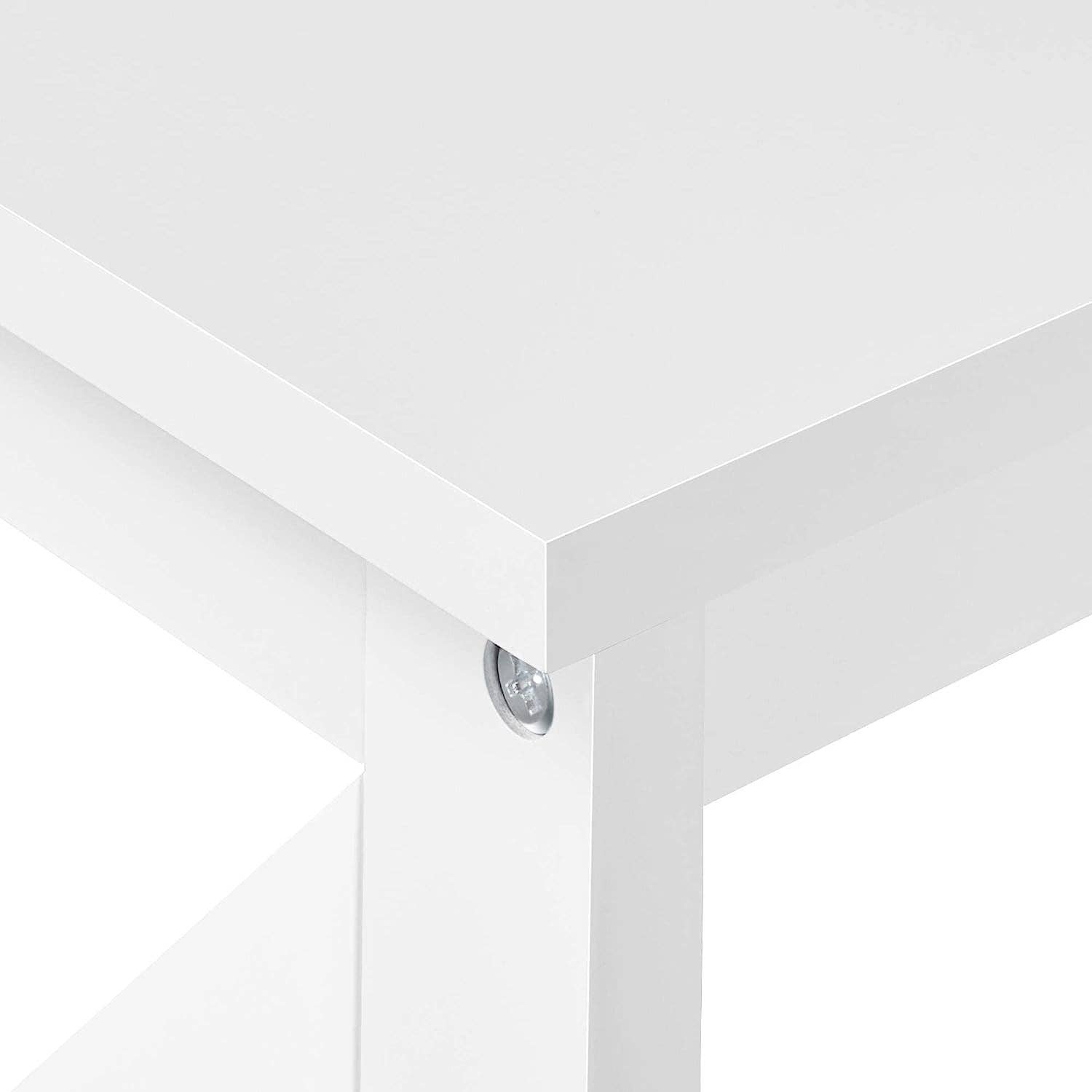 White Three Tier Console Table With Storage Shelves for wholesale on Faire5