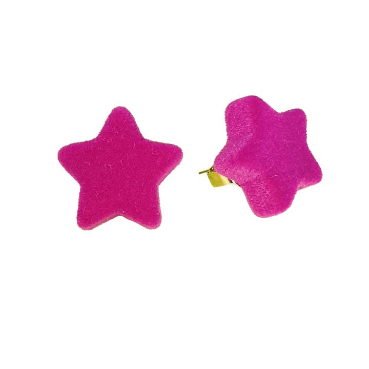 BOUGAINVILLEA VELVET STAR EARRINGS for wholesale by Smartever Srl