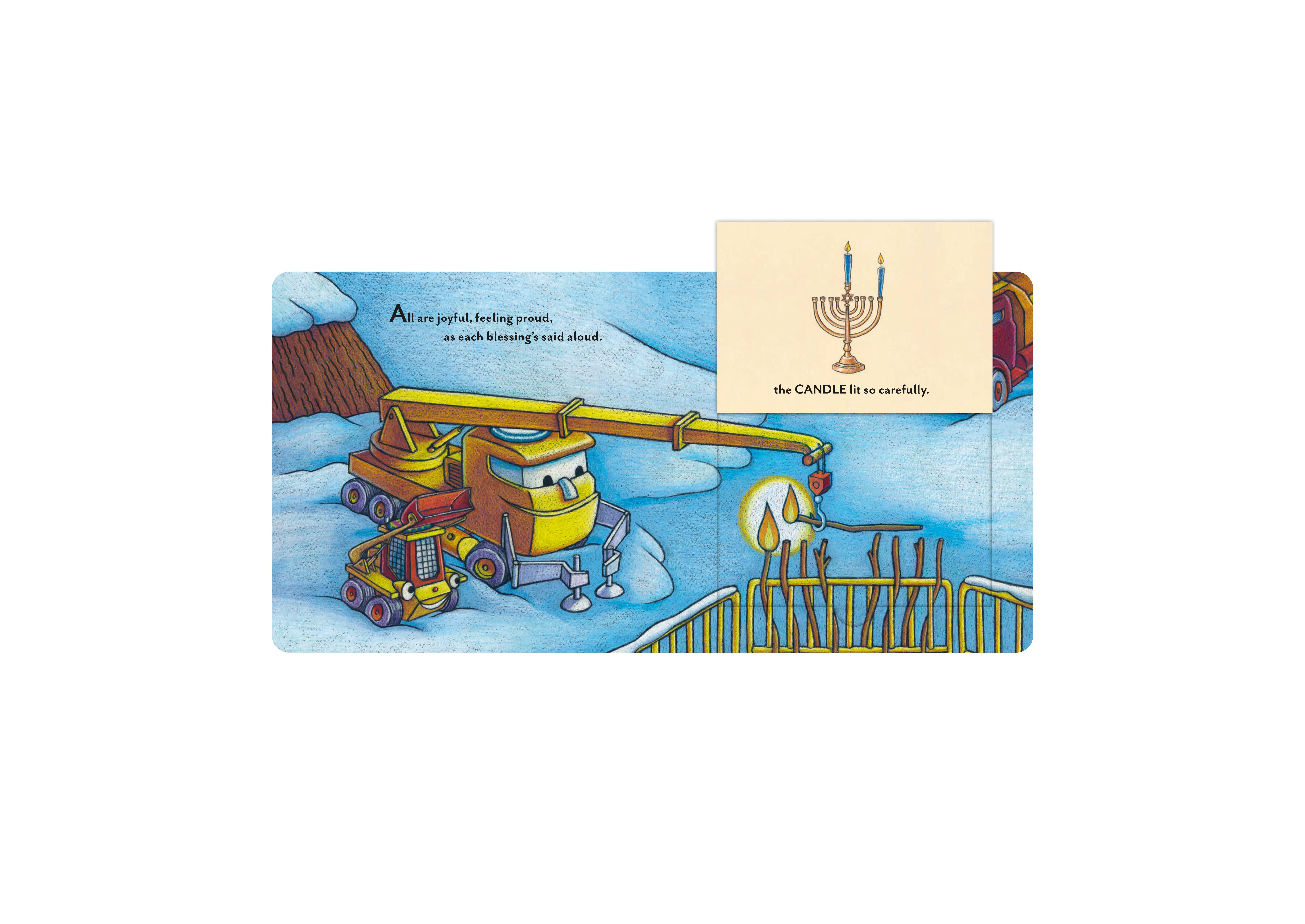 Chronicle Books - Wholesale Baby & Toddler Book (0-2) - Construction Site Hanukkah Lights7