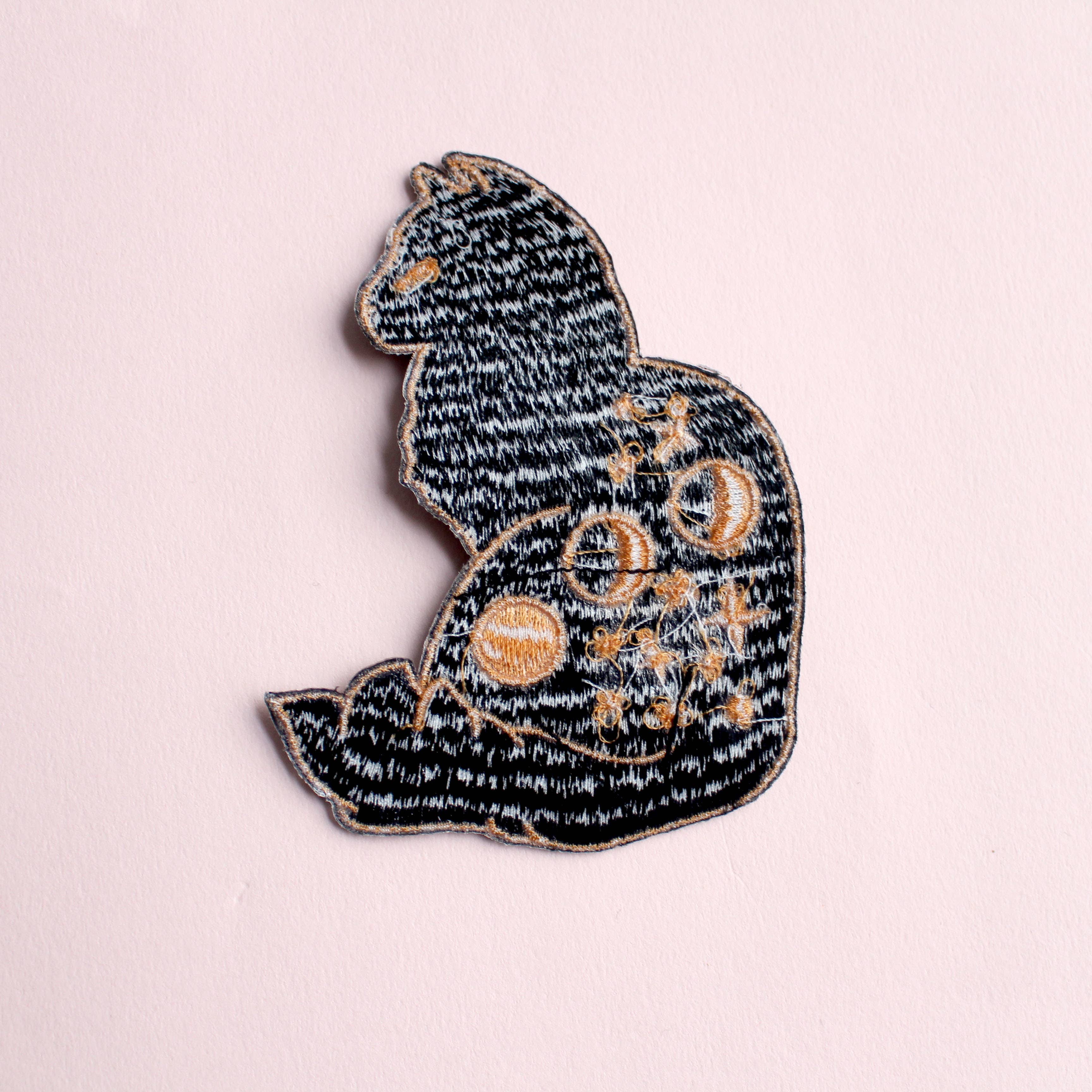 Glitter Punk – wholesale Patch – Celestial cat embroidered iron-on patch2