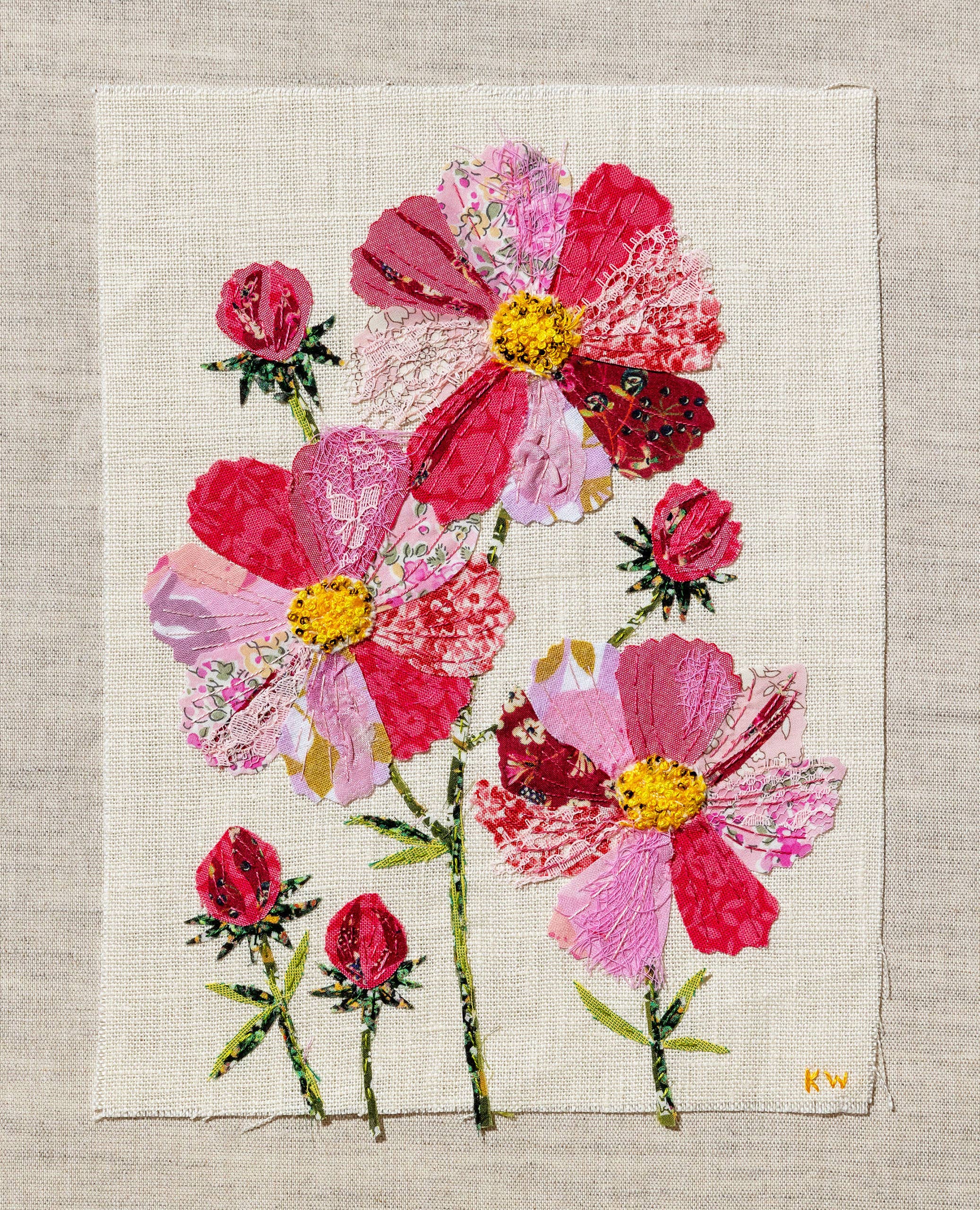 Wattle&Loop - Wholesale Embroidery/Cross Stitch Supplies - Cosmos Slow Stitching Kit2