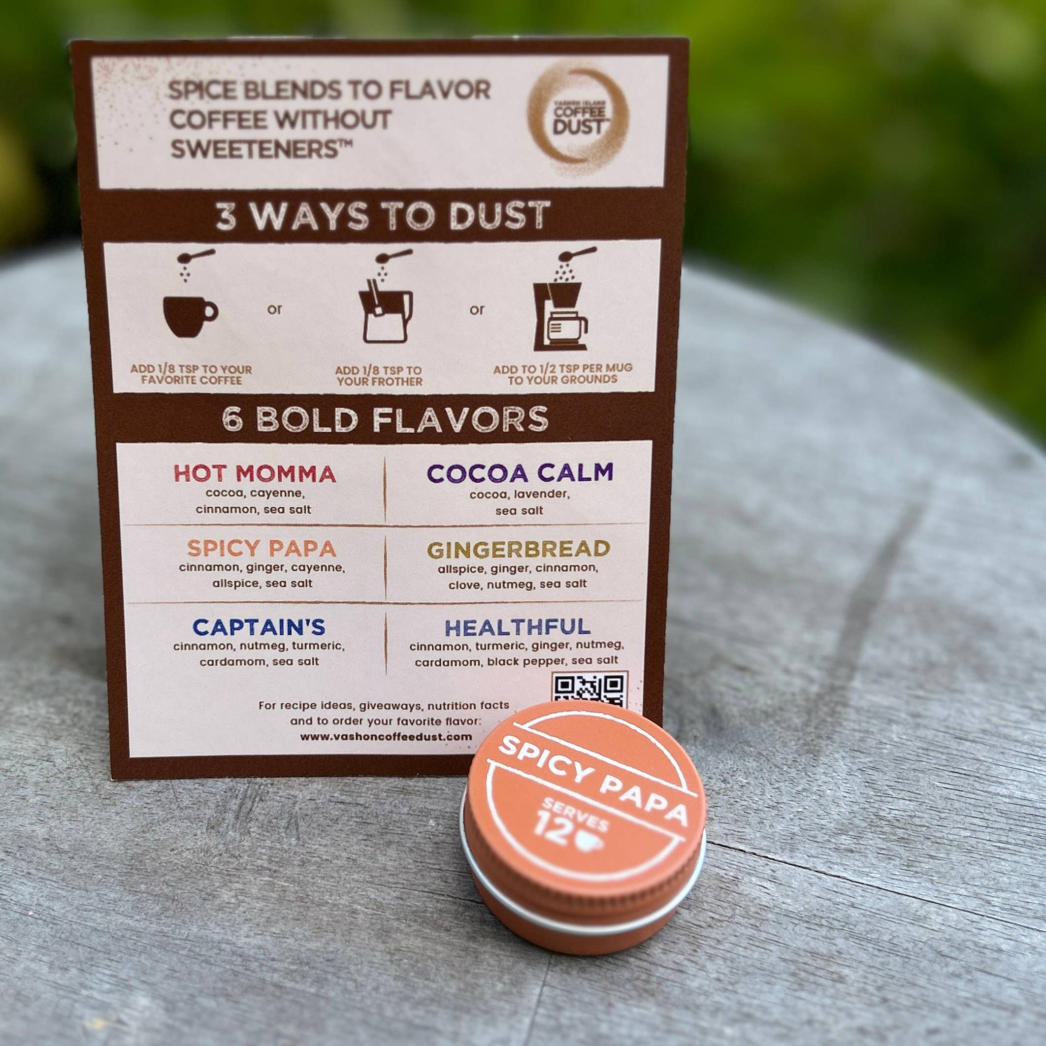 Vashon Island Coffee Dust - Wholesale Coffee Beans - Individual Mini-Tins | 12 servings | Sample Any Coffee Dust1