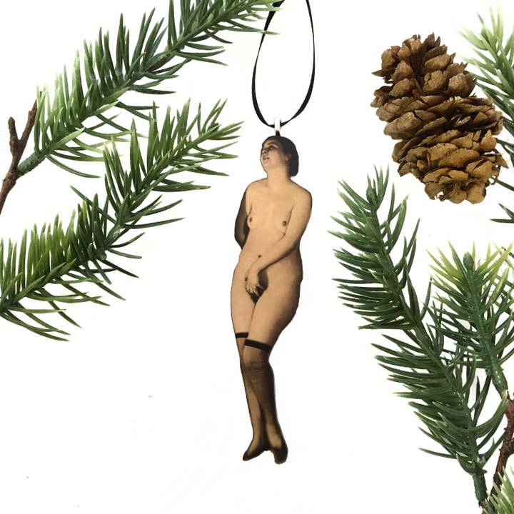 Vintage Erotica - Erótico Nude Feminino em Meias - Madeira por atacado de Toad Hill Farm